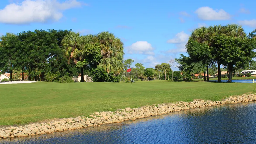 Pond on golf course